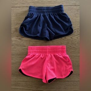 BCG Kids Navy and Pink Fully Lined  Athletic Shorts
Set of two Size XS(6-6X)